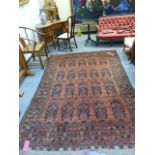 AN AFGHAN CARPET. 290 X 197CMS.