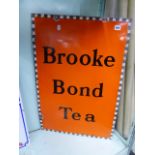 A BROOKE BOND TEA ENAMEL SIGN. 51 X 77CMS.