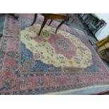 A. A TURKISH OUSHAK CARPET. 378 X 304CMS.