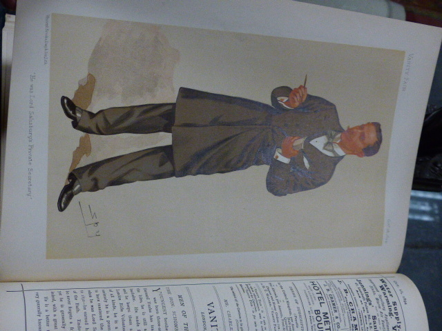 A GREEN CLOTH BOUND ANNUAL OF VANITY FAIR FOR 1894 CONTAINING CARTOONS TOGETHER WITH FURTHER - Image 35 of 69