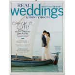 Martha Stewart Real Weddings and Honeymoons poster, framed 55" x 43". Provenance: Studio Props of