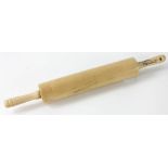 Signed Martha Stewart rolling pin, 17" L. Provenance: Studio Props of Martha Stewart.