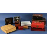 Group of (14) jewelry boxes and decorative boxes. Provenance: Studio Props of Martha Stewart.