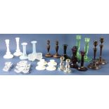 Group of (18) candlestick holders. Provenance: Studio Props of Martha Stewart.