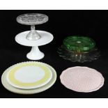 Group of six cake stands. Provenance: Studio Props of Martha Stewart.