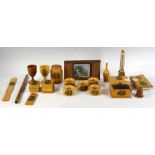 Collection of approximately twenty (20) wood souvenirs of Charlestown, Massachusetts, Bunker Hill,