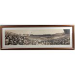 Framed panoramic photo print of Giants and Red Sox 1912 World Series, Game 2, 13 3/4" x 42".