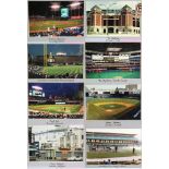 Collection of framed American League stadium photos to include Fenway Park, Yankee Stadium, etc.,