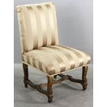 Late 18th/early 19th century French Empire-style slipper chair with giltwood base, 35" H x 21 1/2" W