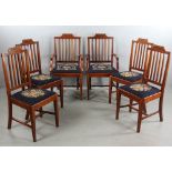 Set of six early 20th century mahogany Hepplewhite dining chairs (two armchairs and four side