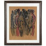 John Floyd Morris, nudes, watercolor, signed and dated 1948, 22" x 18", framed 29" x 24".