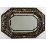 Venetian reverse-painted mirror, 35" x 50". Provenance: Hingham, Massachusetts estate.