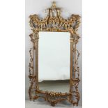 Early 20th century Chinese Chippendale-style mirror, 62 1/2" x 32". Provenance: Beverly,