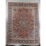 Semi-antique Persian Isfahan rug, 9' 9" x 13' 4". Provenance: Wakefield, Massachusetts estate.
