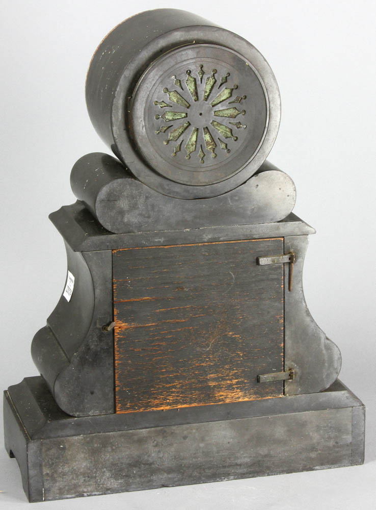 19th century marble mantle clock, 17" x 13". Provenance: Hingham, Massachusetts estate. - Image 5 of 8