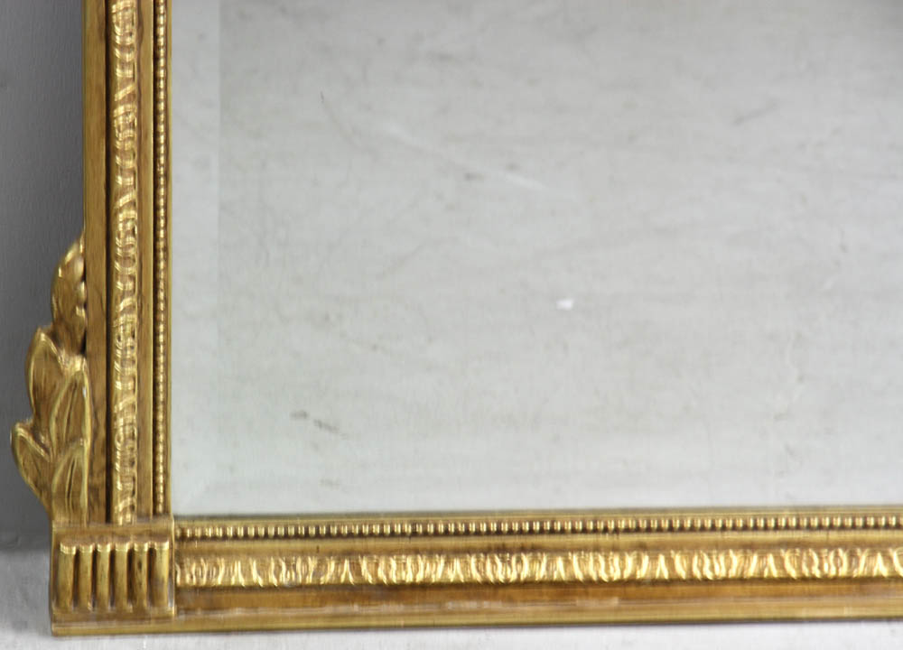 French Louis XVI-style giltwood mirror, 46" x 40". Provenance: Beverly, Massachusetts estate. - Image 2 of 4