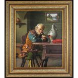 Emil Kuhlmann-Reher (1886-1957), pipe smoker, oil on canvas, signed L/R, 23 1/2" x 19", framed 31