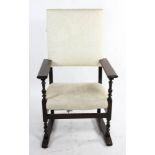 Throne chair, 51" h x 28 1/2" W x 20" D. Provenance: Millis, Massachusetts estate.