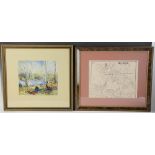 Two Melrose, Massachusetts related items, including: map of Melrose dated 1875, 10 1/2" x 13 1/2",