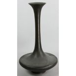 Japanese Meiji period bronze vase, 16" H. Provenance: Massachusetts collection.