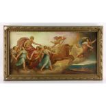 After Guido Reni, "Aurora," view of classical figures with horse and chariot, pastel on paper,