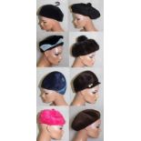 Ladies Vintage Hats incl. Selfridges, Walman, Panda, Bermona Boutique etc. (8)