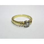 18ct. Gold .30 Diamond Ring with certificate Brilliant Cut Diamond, 4.5mm x 2.5mm, known weight 0.