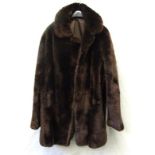 Ladies Chocolate Brown Faux Fur Jacket, size 20/22