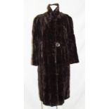 Ladies Vintage Moleskin Coat labelled 'Scotch Mole Made In England'