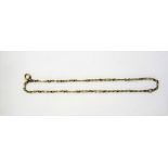 9ct Gold Light Albert Dress Chain converted to necklace with bolt ring