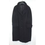 Ladies Vintage Dellbury Black Ribbed Coat, approx. size 18