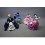 Group of four Royal Doulton figures to include Pretty Ladies Autumn Breeze model no HN4716,