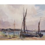 AR Jack Merriott, R.I, R.O.I, R.S.M.A, R.W.S (1901-1968, BRITISH) Sailing Barge Pretoria at