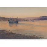 AR Colin Allbrook, R.S.M.A, R.I (born 1954, BRITISH) Evening Quiet (Instow) watercolour, signed