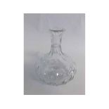 William Yeoward heavy cut glass decanter, 24cms tall