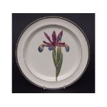 19th century Creamware plate "Spurious Iris", 21cms diam