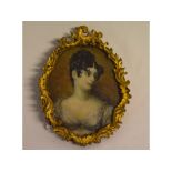 Bloch, signed portrait miniature, Lady Grosvenor, 2 1/2 x 2ins