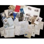 Collection of 19th century photographs and a photobox including cartes de visites of women in