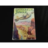 W E JOHNS: BIGGLES IN THE JUNGLE, illustrated Terence Cuneo, 1944 reprint, coloured frontis + 3 full