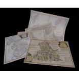 K JOHNSTON: SCOTLAND, engraved hand coloured map, circa 1860, 2 sections north and south, each