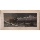 SIR EDWIN HENRY LANDSEER (1802-1873): THE CHALLENGE, hand coloured mezzotint, engraved by Thomas