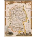 THOMAS MOULE: collection 19 engraved hand coloured county maps and plans, 1836, including plan of