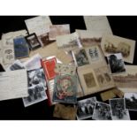 Album cycling interest ephemera, mainly late Victorian/Edwardian including postcards, photographs,