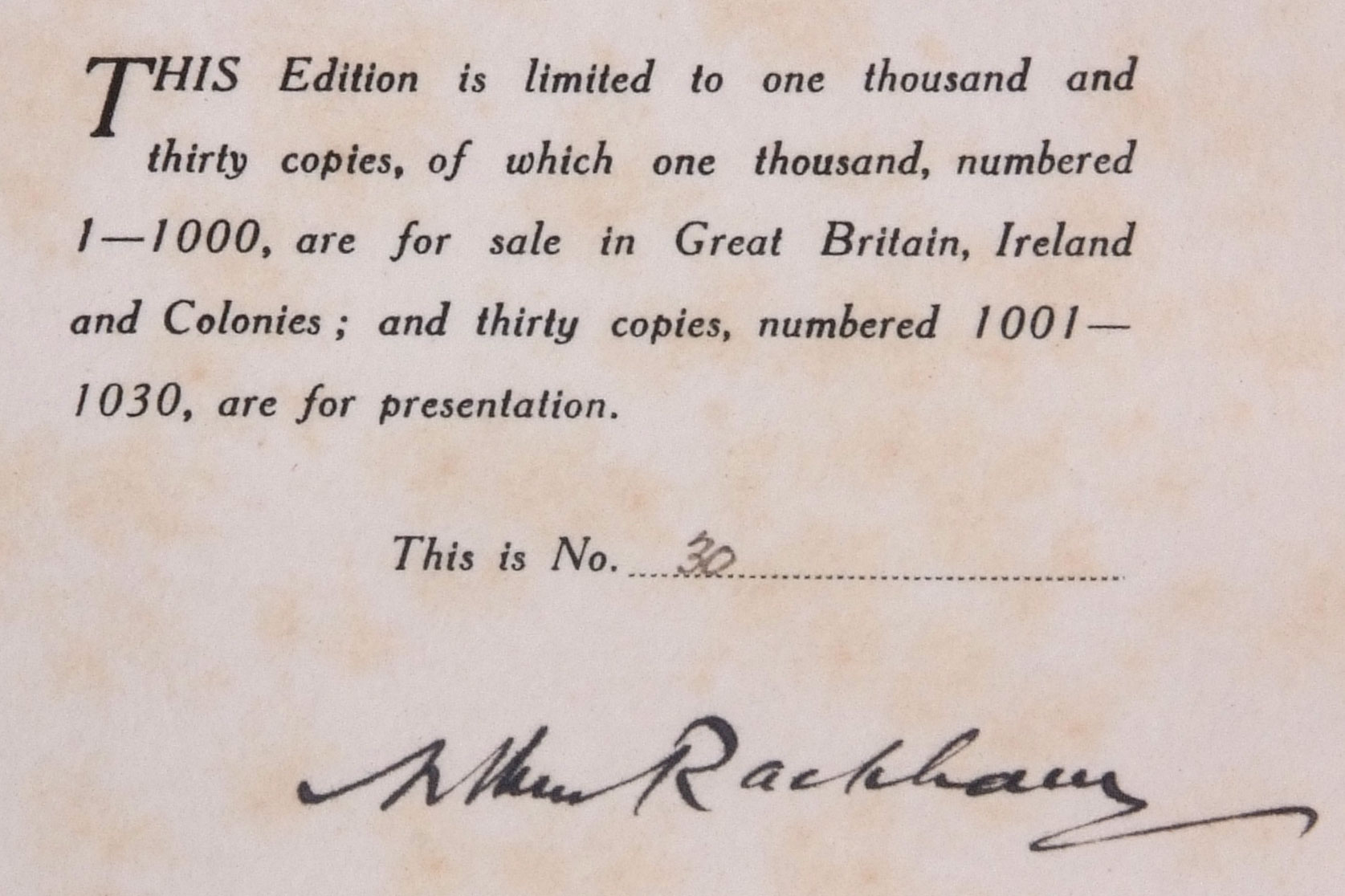 ARTHUR RACKHAM: ARTHUR RACKHAM'S BOOK OF PICTURES, intro Sir Arthur Quiller-Couch, London, William - Image 6 of 15