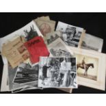 One box: assorted ephemera including Polar photographs, museum prints, 19th century topographical