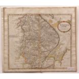 ROBERT MORDEN: LINCOLNSHIRE, engraved hand coloured map, [1722], approx 360 x 420mm + JOHN CARY: