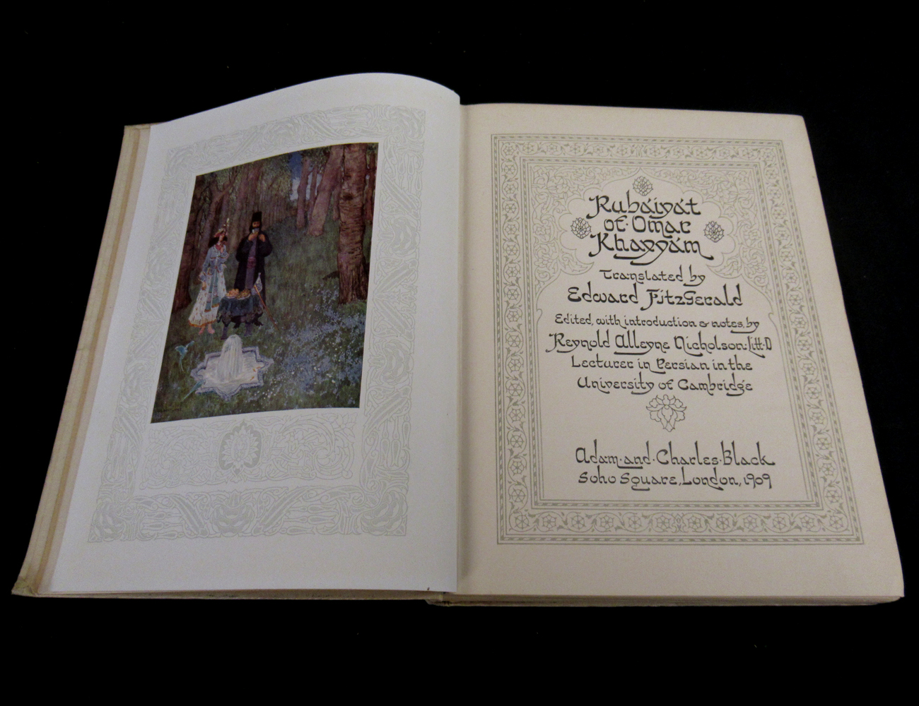 REYNOLD ALLEYNE NICHOLSON (EDITED): RUBAIYAT OF OMAR KHAYYAM, illustrated Gilbert James, London, A&C - Image 2 of 4