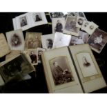 Collection circa late 19th century photographs including album containing 15 cabinet card