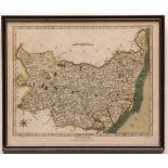 THOMAS DUGDALE: SURREY, engraved map, circa 1848, drawn and engraved by J Archer, approx 180 x 230mm