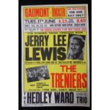 JERRY LEE LEWIS, overseas concert poster, Gaumont Palace Theatre, Doncaster, Tuesday June 17th 1958,